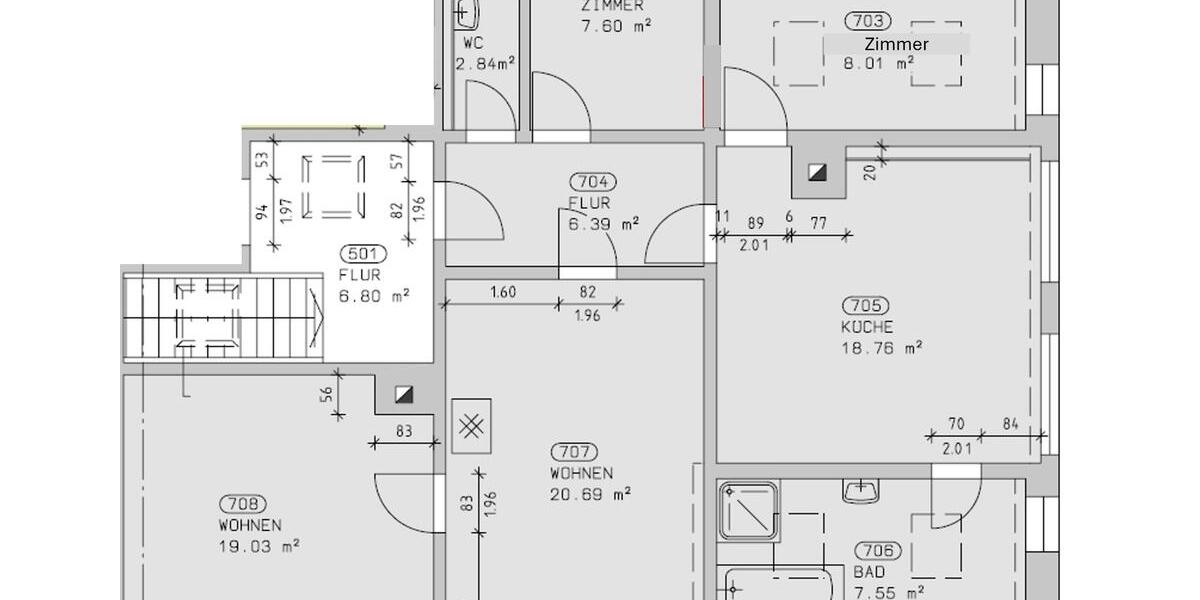 Dachgeschoßwohnung Dömitz - 4 Zimmer, 91 m&sup2;, 580&euro; | Angebot:25127182