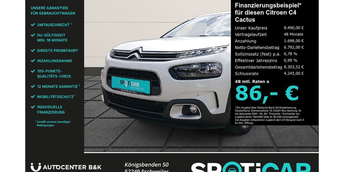 Citroen C4 Cactus 108.050 km 8.490 &euro; Eschweiler 52249