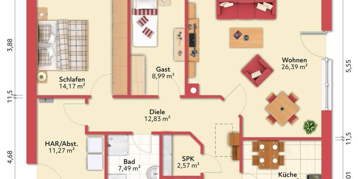 Bungalow Estorf OT Gräpel Behrste - 3 Zimmer, 95 m&sup2;, 295.000&euro; | Angebot:26433708