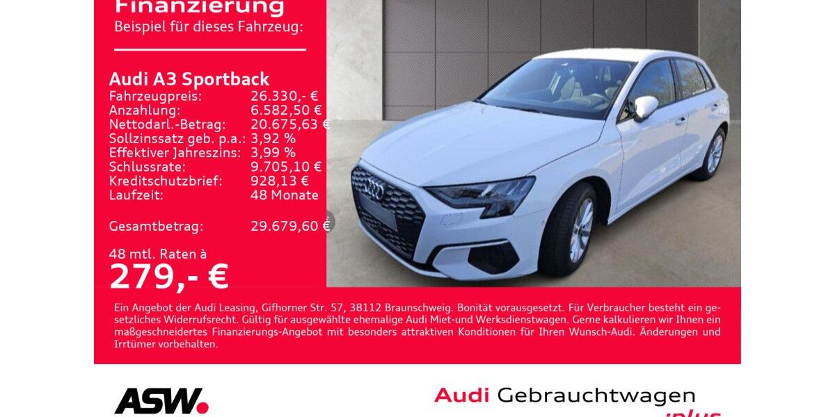 Audi A3 41.600 km 26.330 &euro; Heilbronn 74074