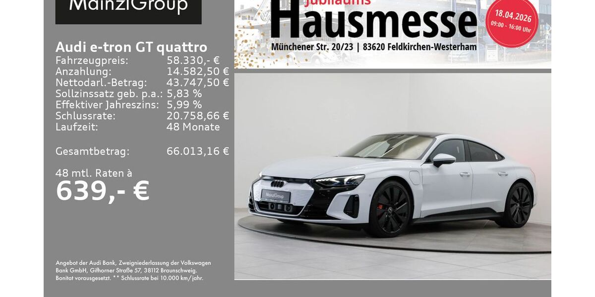 Audi e-tron GT 65.661 km 58.330 &euro; Feldkirchen/Westerham 83620
