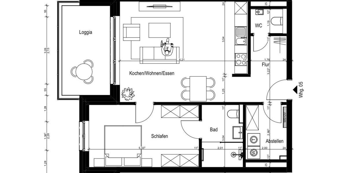 Etagenwohnung Leer (Ostfriesland) - 2 Zimmer, 72 m&sup2;, 960&euro; | Angebot:26399669