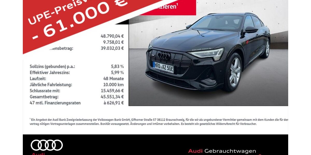 Audi e-tron 41.890 km 48.790 &euro; Rostock 18059