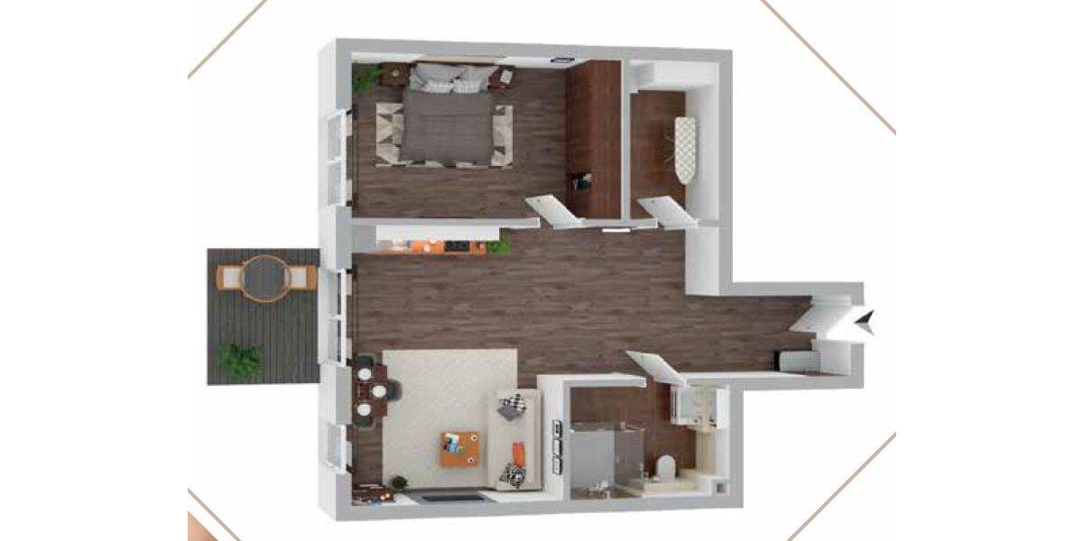 Erdgeschoßwohnung Lingen (Ems) - 2 Zimmer, 77 m&sup2;, 950&euro; | Angebot:26345890