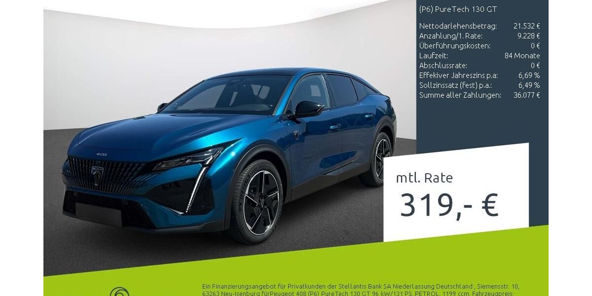 Peugeot 408 1.050 km 30.760 &euro; Dortmund 44263