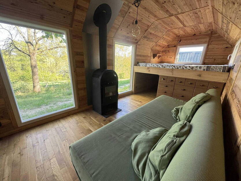 Tinyhaus Naturgrundstück 1652qm Landschaftsschutzgebiet ca90Min.von Berlin 1Nachbar Nebengebäude