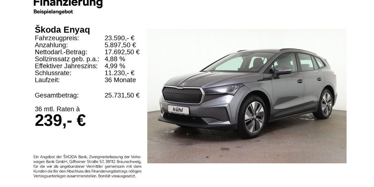 Skoda Enyaq 50.530 km 23.290 &euro; Gifhorn 38518