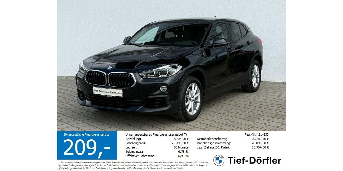 BMW X2 9.960 km 25.350 &euro; Marktsteft 97342