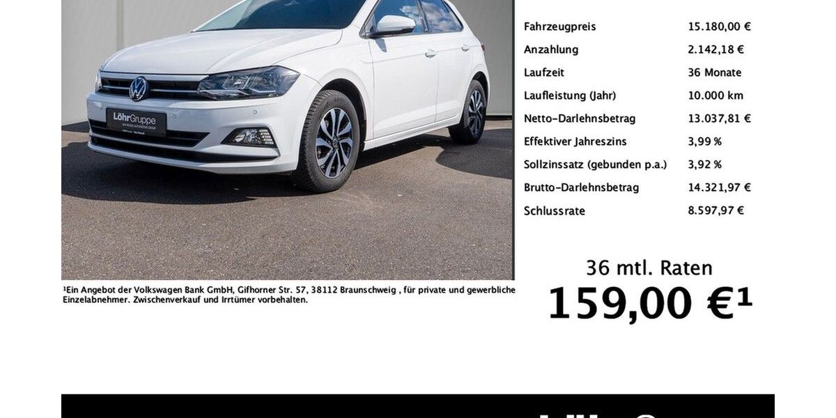 VW Polo 63.740 km 13.960 &euro; Trier 54292