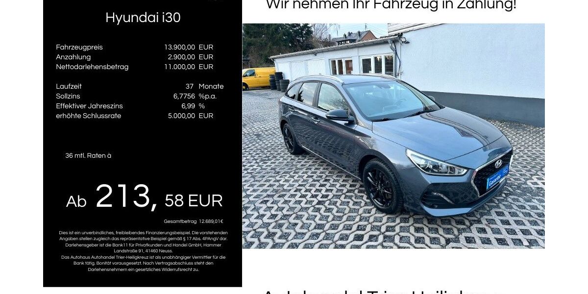 Hyundai i30 115.800 km 13.900 &euro; Trier 54295
