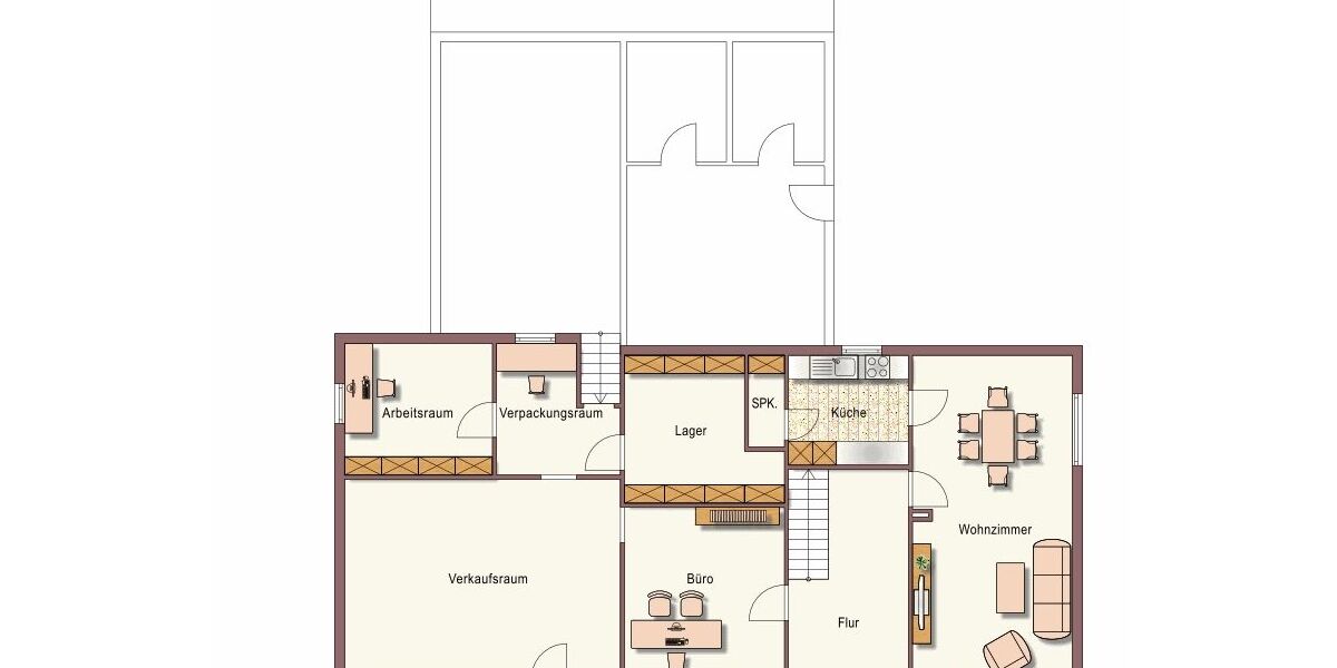 Provisionsfrei* Geräumiges, zentralgelegenes 6-Zimmer Einfamilienhaus mit Gewerbeeinheit in Eilshausen - Einfamilienhaus Hiddenhausen | Angebot:26689390