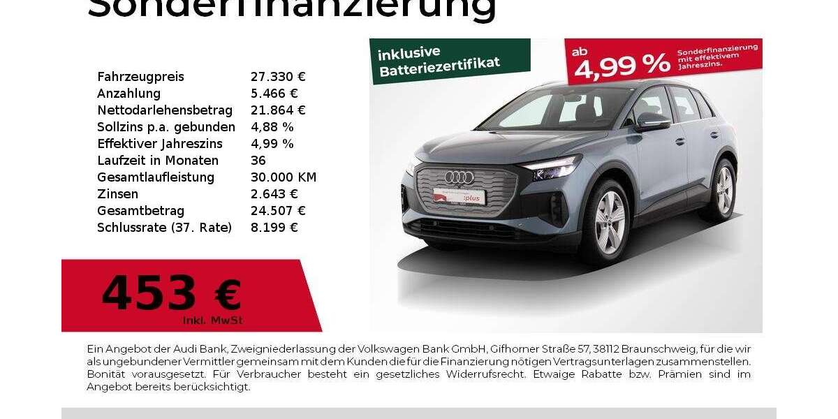 Audi Q4 e-tron 26.024 km 27.330 &euro; Nürnberg 90441