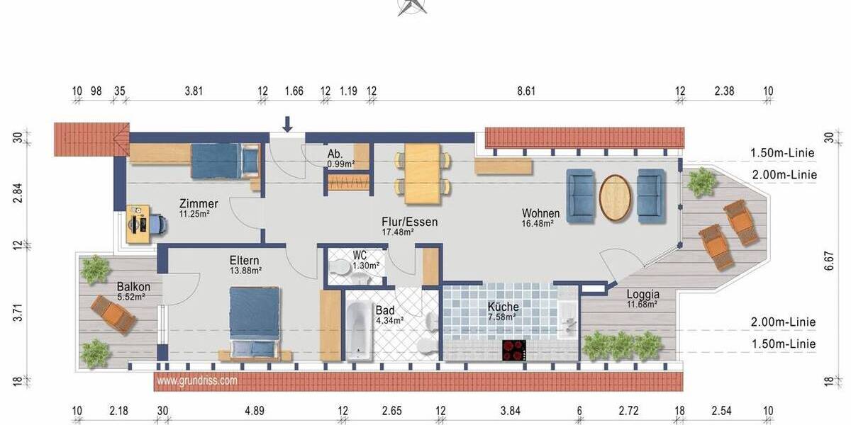 Etagenwohnung Schleswig - 3 Zimmer, 185.000&euro; | Angebot:26207130