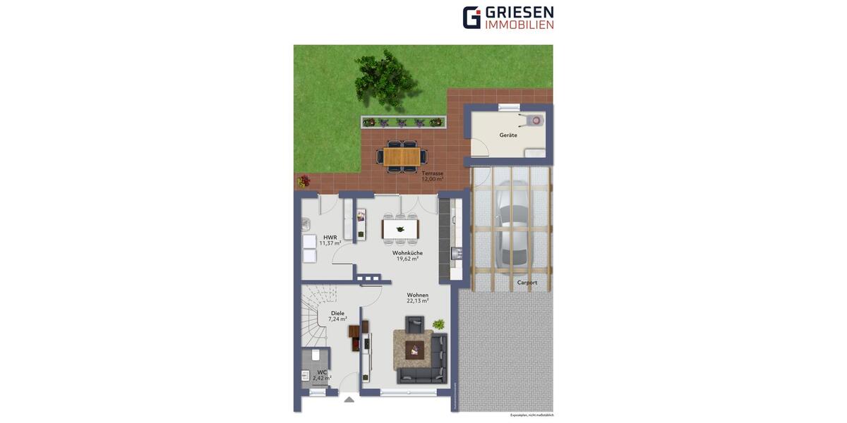 Doppelhaushälfte Haren (Ems) - 4 Zimmer, 119 m&sup2;, 1.150&euro; | Angebot:26378208