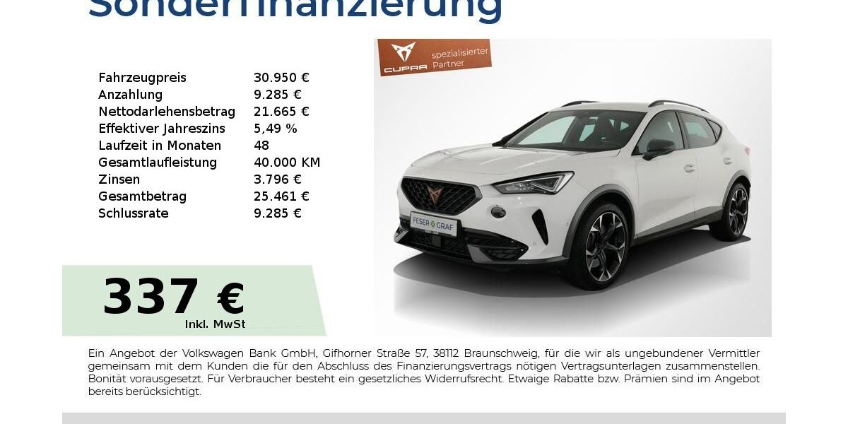 Cupra Formentor 25.450 km 30.950 &euro; Nürnberg 90441