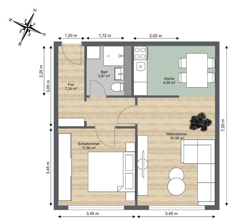 Perfekte Wohnung für Senioren zimmer