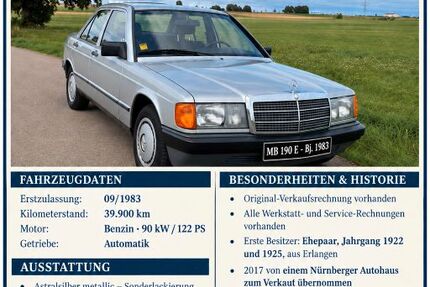 Mercedes-Benz 190 39.900 km 15.250 &euro; Sindelfingen 71069