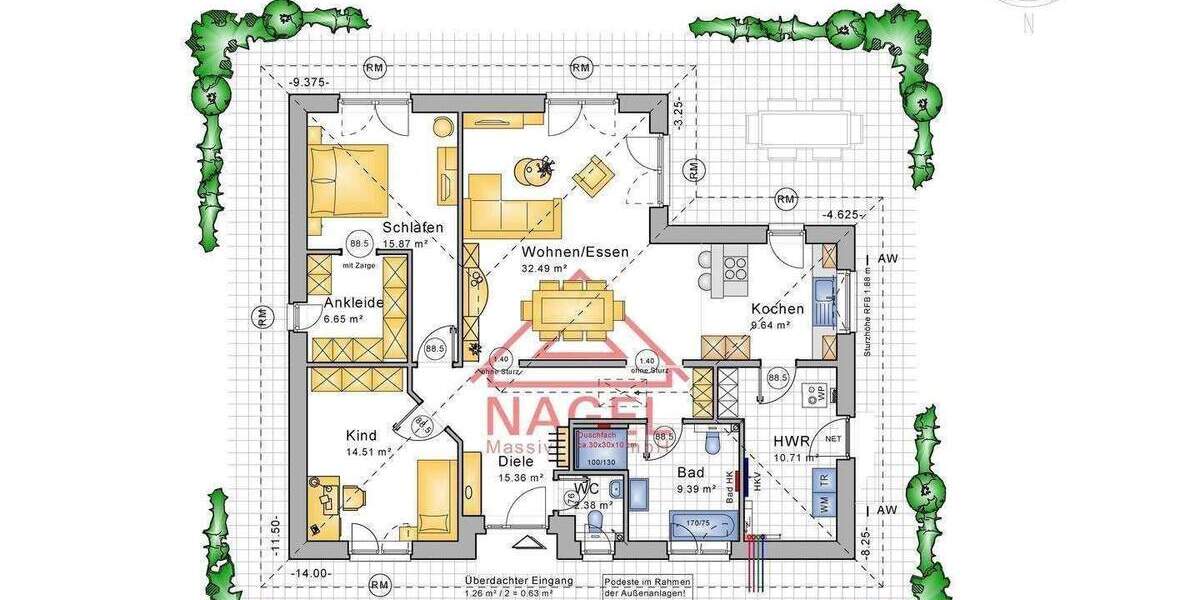 Bungalow Flintbek - 4 Zimmer, 117 m&sup2;, 310.000&euro; | Angebot:25667324