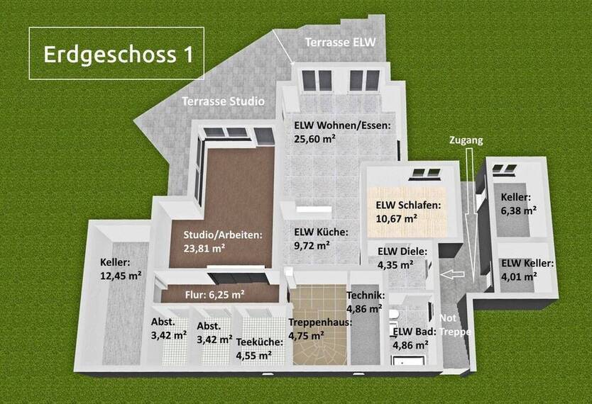 Von Privat: Lichtdurchflutetes Architekten-Haus mit EinliegerWohnung in Top-Halbhöhenlage