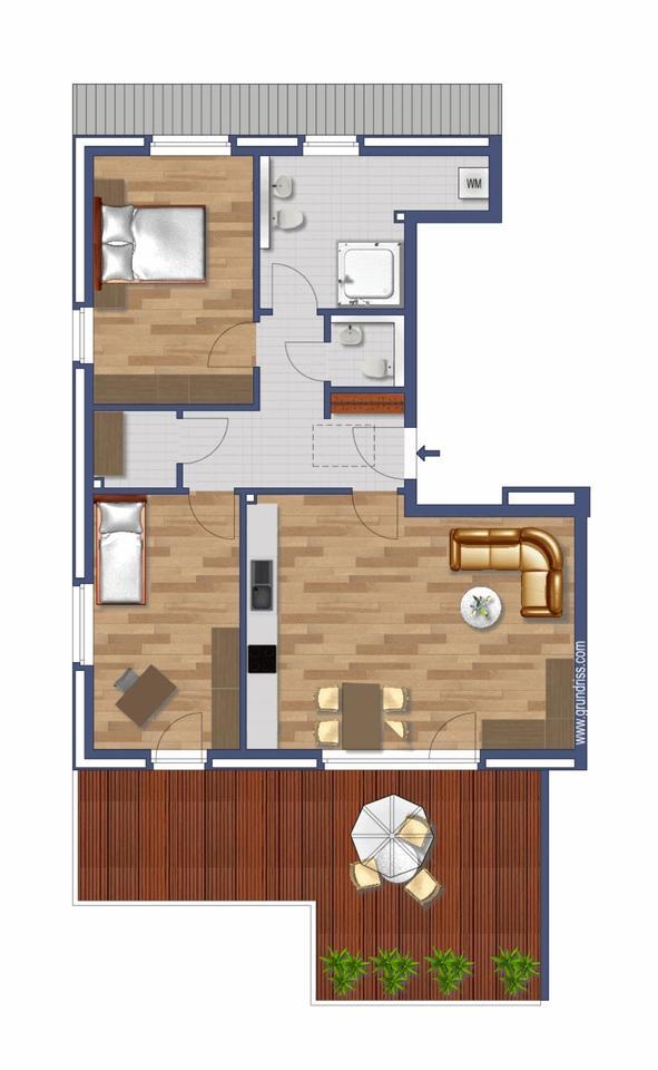 Penthouse Wohnung in zentraler Lage von Fredenbeck mit großzügiger Dachterrasse zimmer