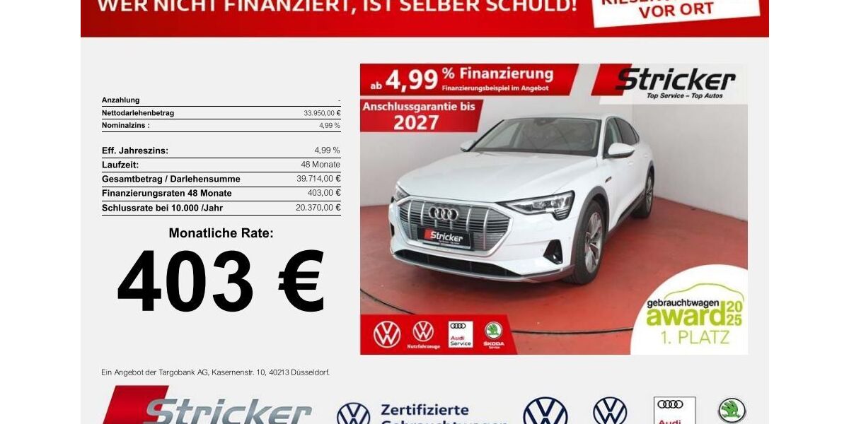 Audi e-tron 25.977 km 33.929 &euro; Horn-Bad Meinberg 32805