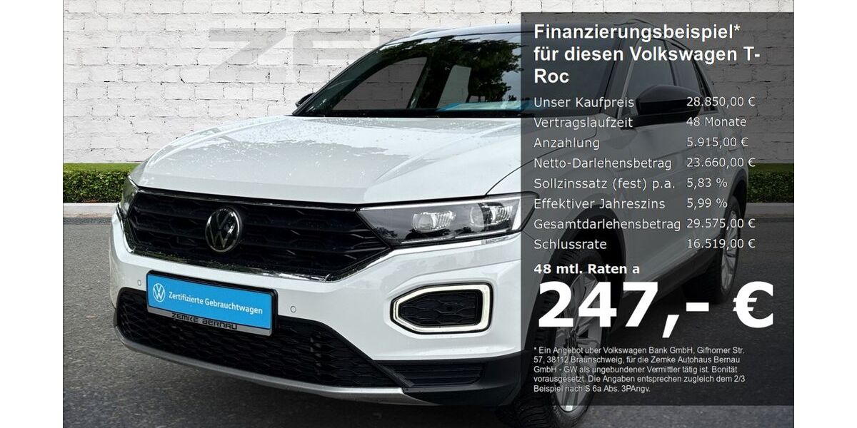 VW T-Roc 21.641 km 27.775 &euro; Bernau 16321