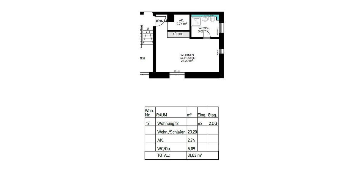 Etagenwohnung Heilbronn Kernstadt - 2 Zimmer, 46 m&sup2;, 273.900&euro; | Angebot:26251637