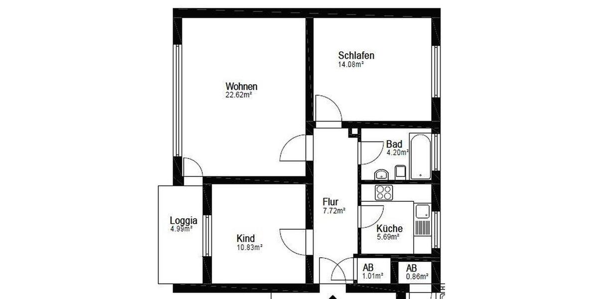 Etagenwohnung Schermbeck - 3.5 Zimmer, 71 m&sup2;, 660&euro; | Angebot:25230750