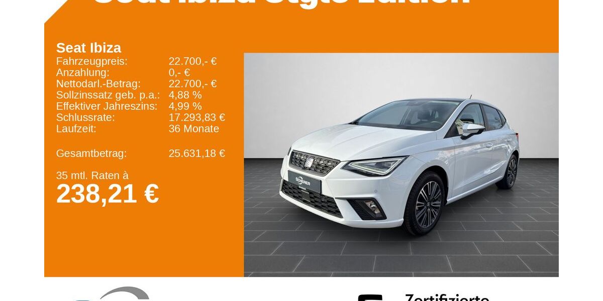 Seat Ibiza 21.572 km 22.700 &euro; Kaiserslautern 67657