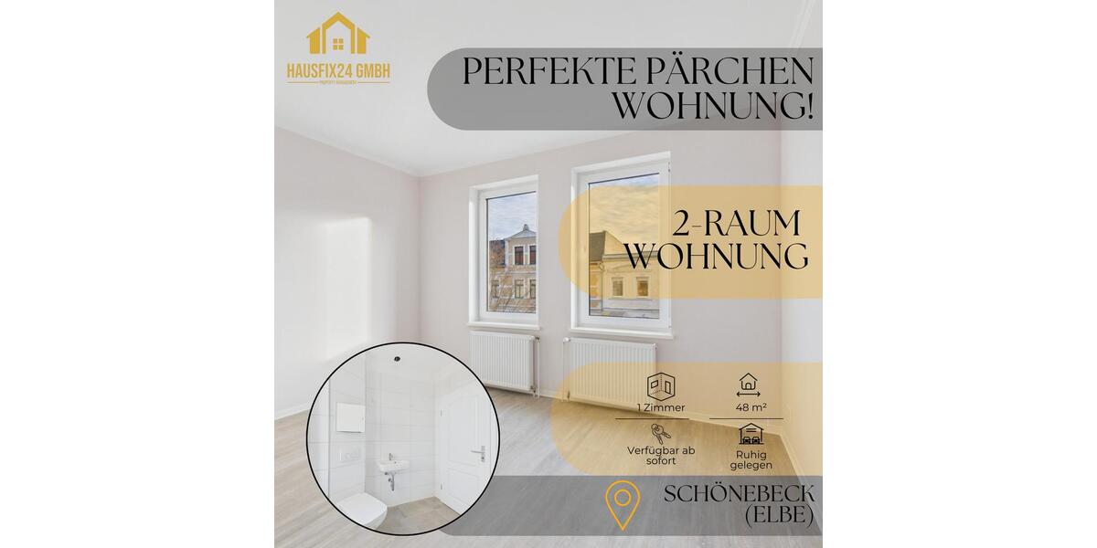 Etagenwohnung Schönebeck (Elbe) - 2 Zimmer, 48 m&sup2;, 432&euro; | Angebot:26019080