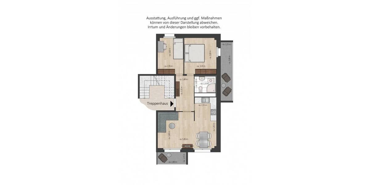 Etagenwohnung Dessau-Roßlau Innenstadt - 3 Zimmer, 57 m&sup2;, 375&euro; | Angebot:26833408