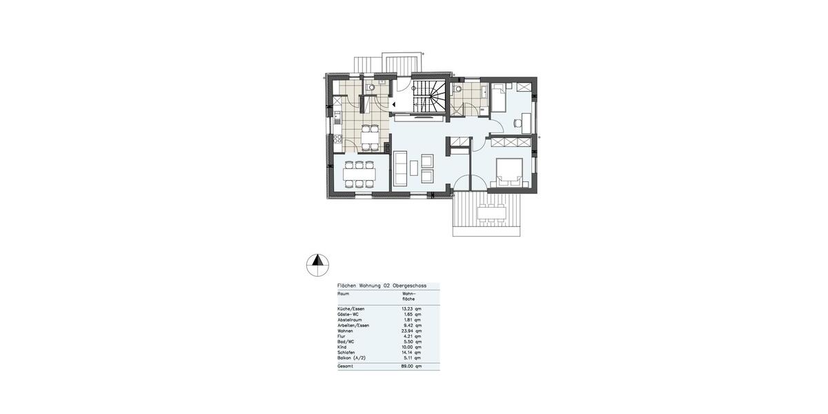 Etagenwohnung Pfarrkirchen - 4 Zimmer, 89 m&sup2;, 1.260&euro; | Angebot:26652659