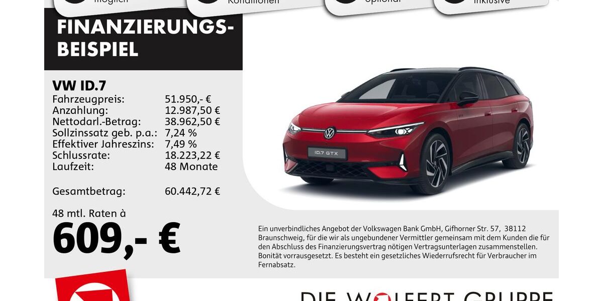 VW ID.7 16.600 km 51.950 &euro; Buergstadt 63927