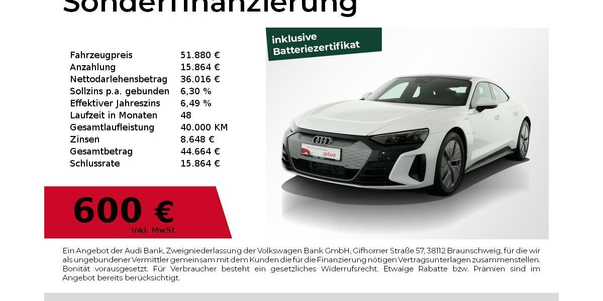 Audi e-tron GT 19.500 km 51.880 &euro; Nürnberg 90411