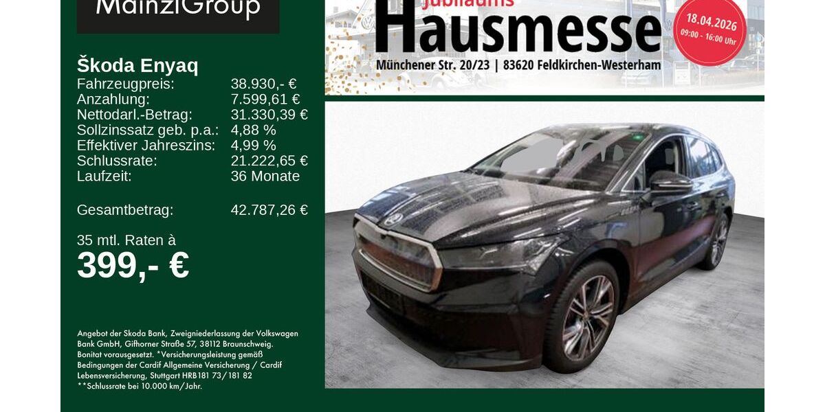 Skoda Enyaq 26.400 km 38.930 &euro; Feldkirchen/Westerham 83620