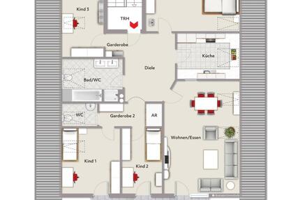 Familienfreundliche 5-Zimmer-DG-Wohnung