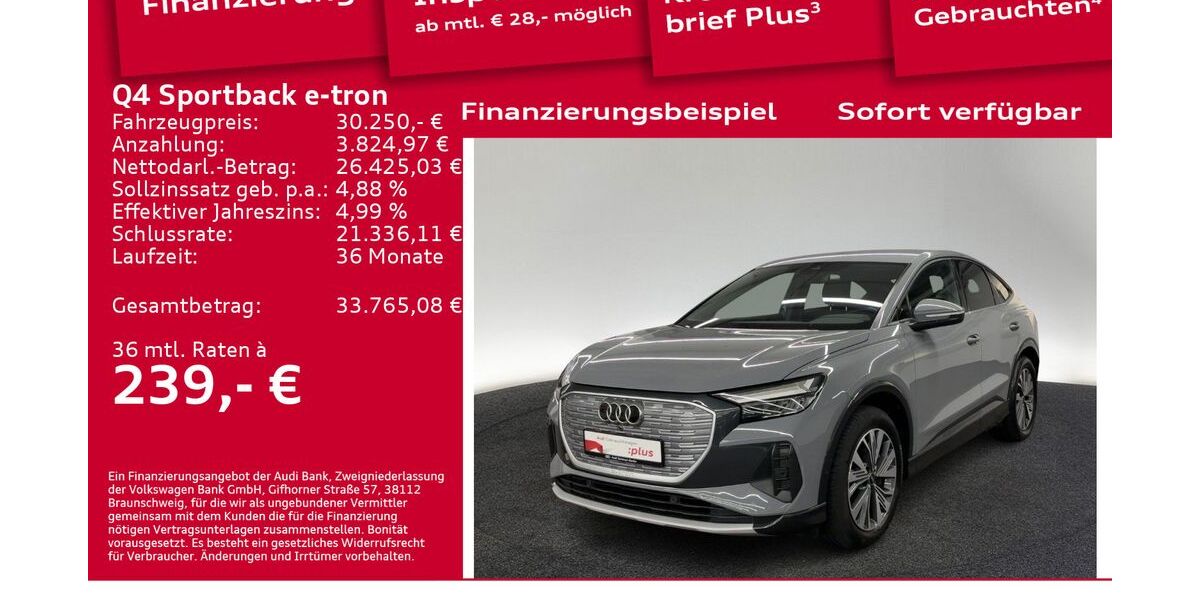 Audi Q4 e-tron 46.260 km 28.950 &euro; Berlin 10587