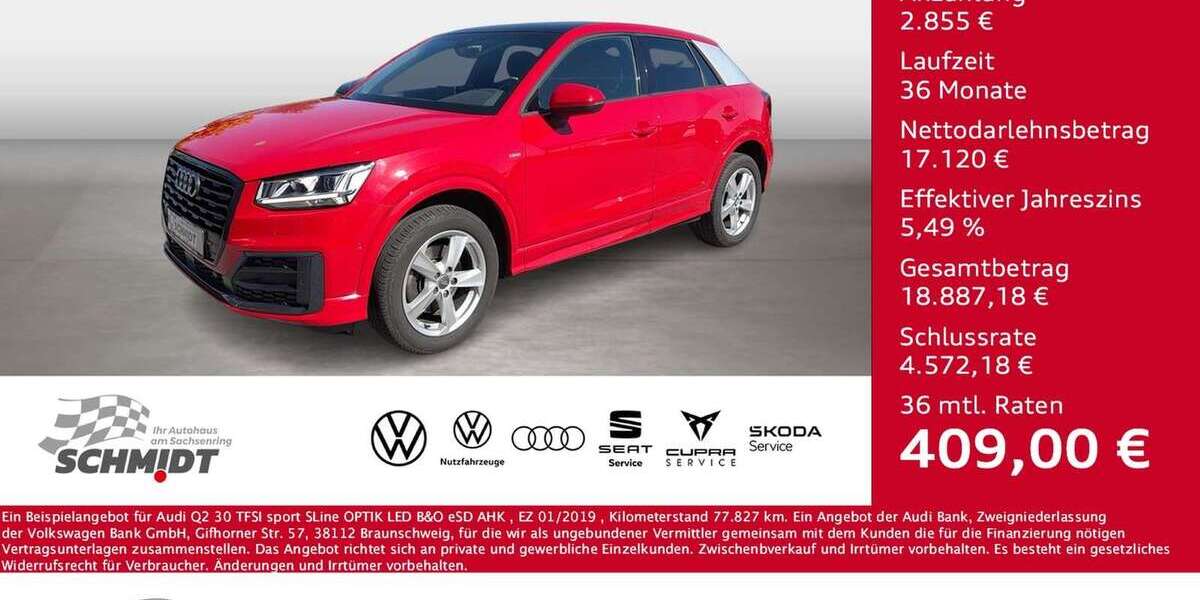 Audi Q2 77.827 km 19.975 &euro; Bernsdorf OT Hermsdorf 09337