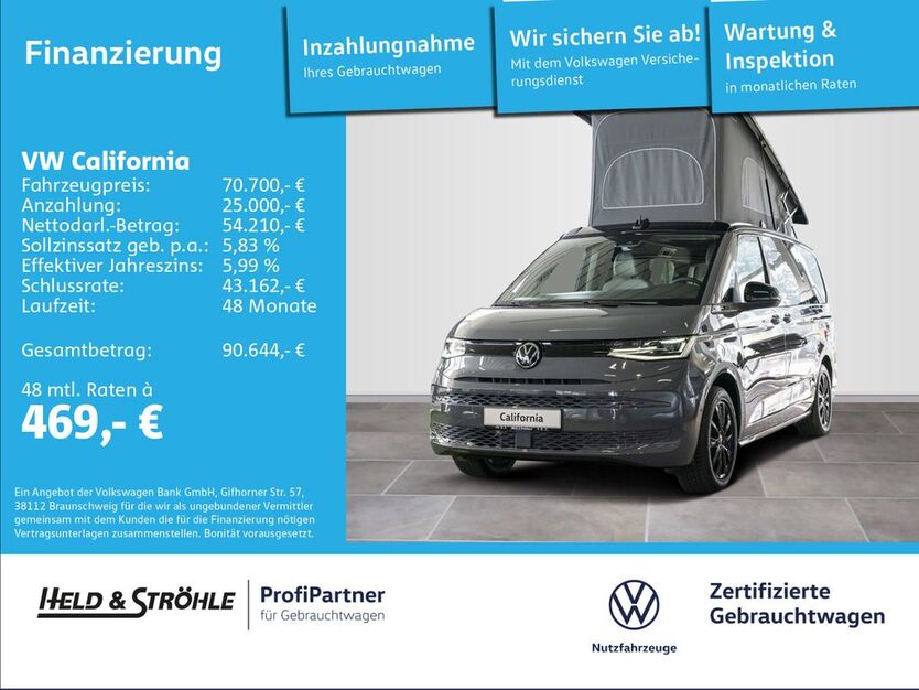 VW T7 California 14.001 km 63.450 € Ulm 89079