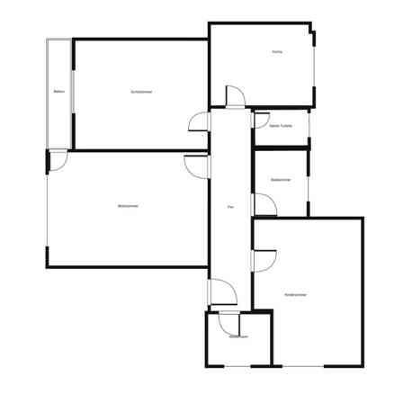 Etagenwohnung Wiesbaden Mainz-Amöneburg - 3.5 Zimmer, 68 m&sup2;, 720&euro; | Angebot:26684436