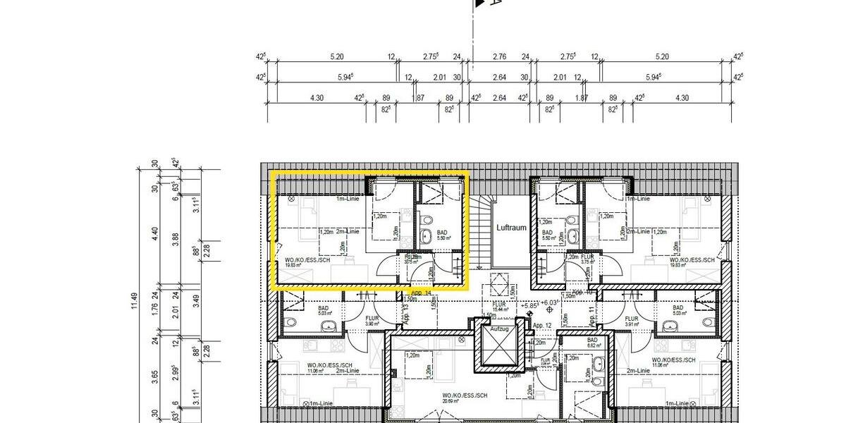 Dachgeschoßwohnung Eching - 1 Zimmer, 29 m&sup2;, 860&euro; | Angebot:26036105