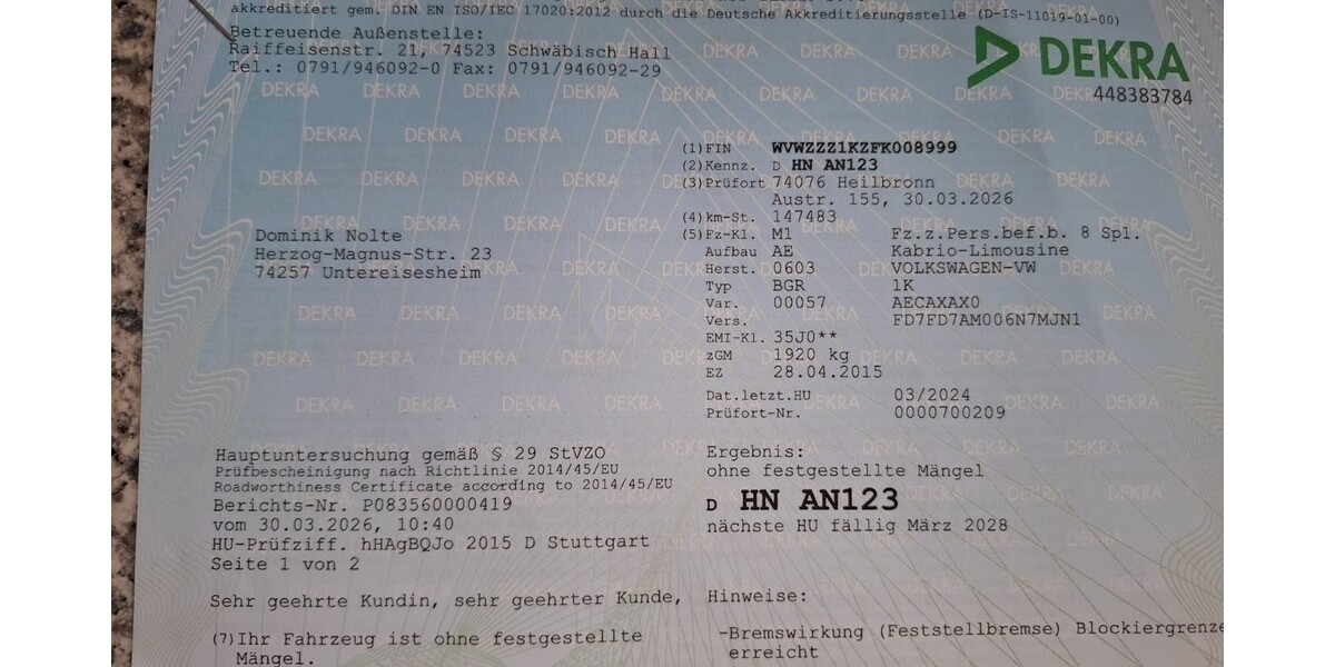 VW golf 6 147.500 km 9.500 &euro; Untereisesheim 74257