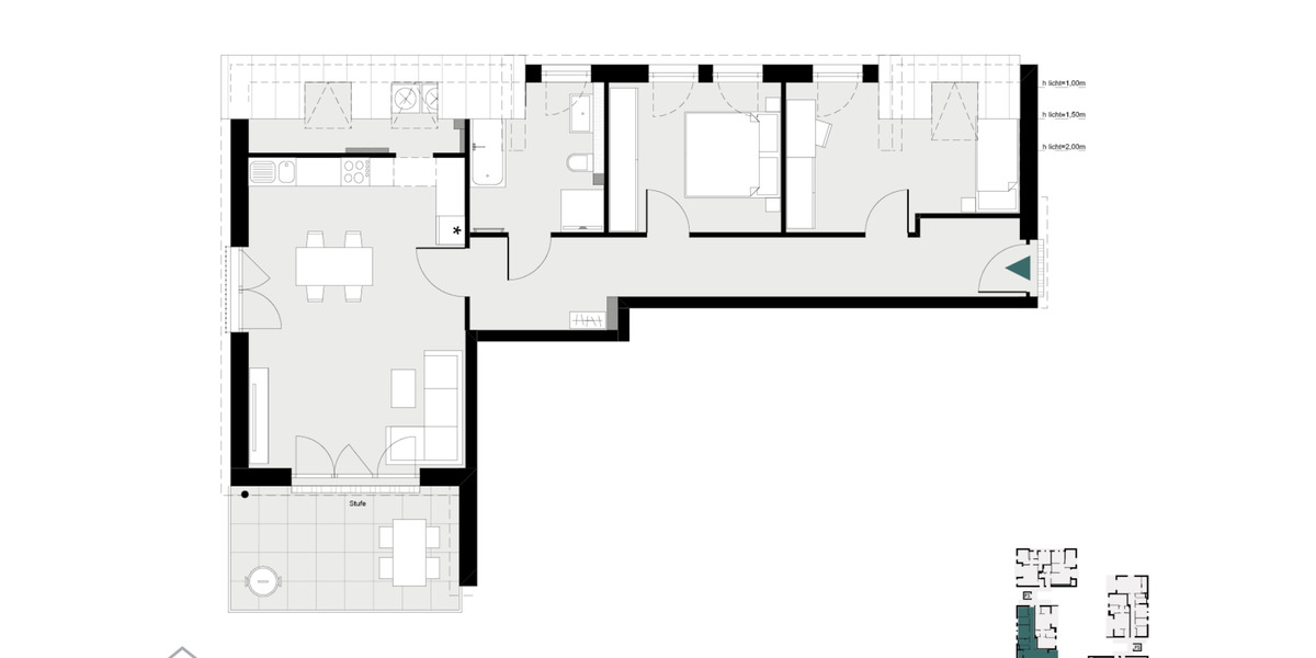 Dachgeschoßwohnung Bretzfeld - 3 Zimmer, 89 m&sup2;, 1.270&euro; | Angebot:24711271