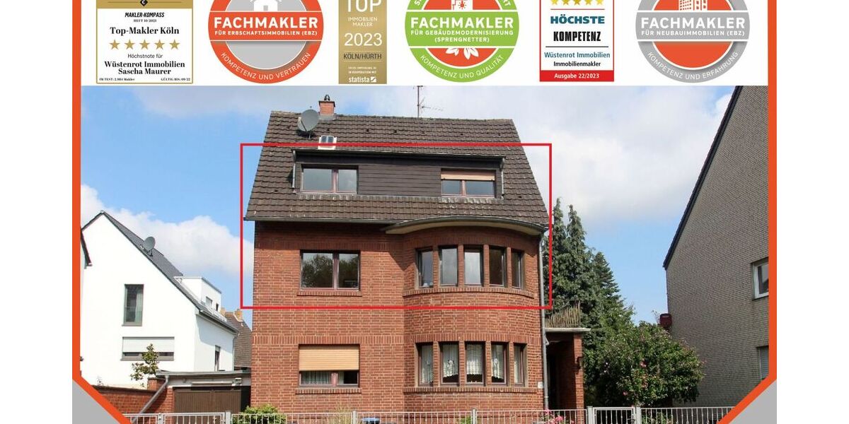 Stilvoll wohnen auf zwei Etagen – Maisonette-Wohnung mit 6 Zimmern, 2 Balkonen und Wintergarten in Hürth-Gleuel! 6 zimmer