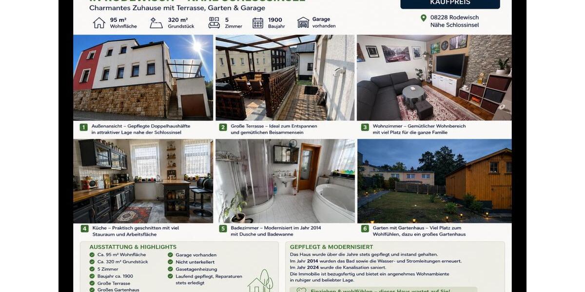 Doppelhaushälfte Rodewisch - 5 Zimmer, 95 m&sup2;, 136.000&euro; | Angebot:27461112
