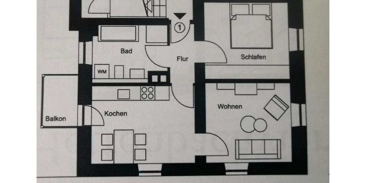 Erdgeschoßwohnung Augsburg Oberhausen - 2 Zimmer, 50 m&sup2;, 980&euro; | Angebot:25995120