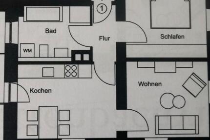 Wohnung Augsburg Oberhausen - 2 Zimmer, 50 m&sup2;, 980&euro; | Angebot:25995120