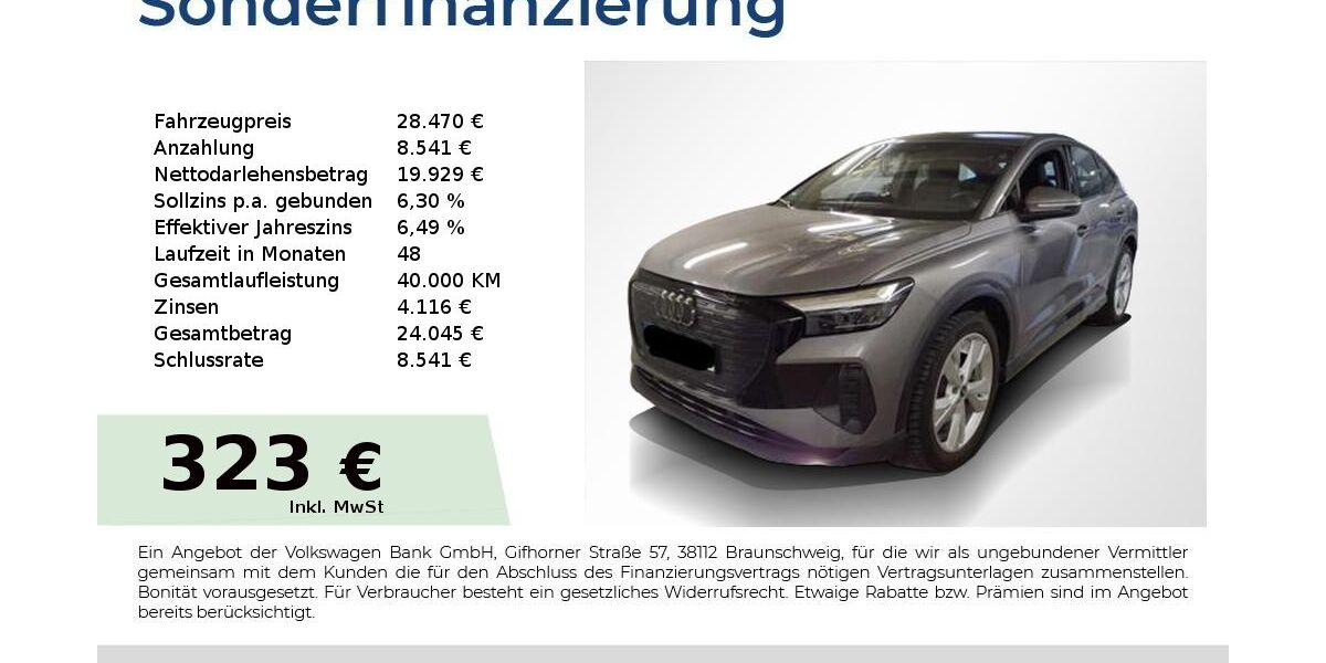 Audi Q4 e-tron 46.500 km 28.470 &euro; Höchstadt an der Aisch 91315