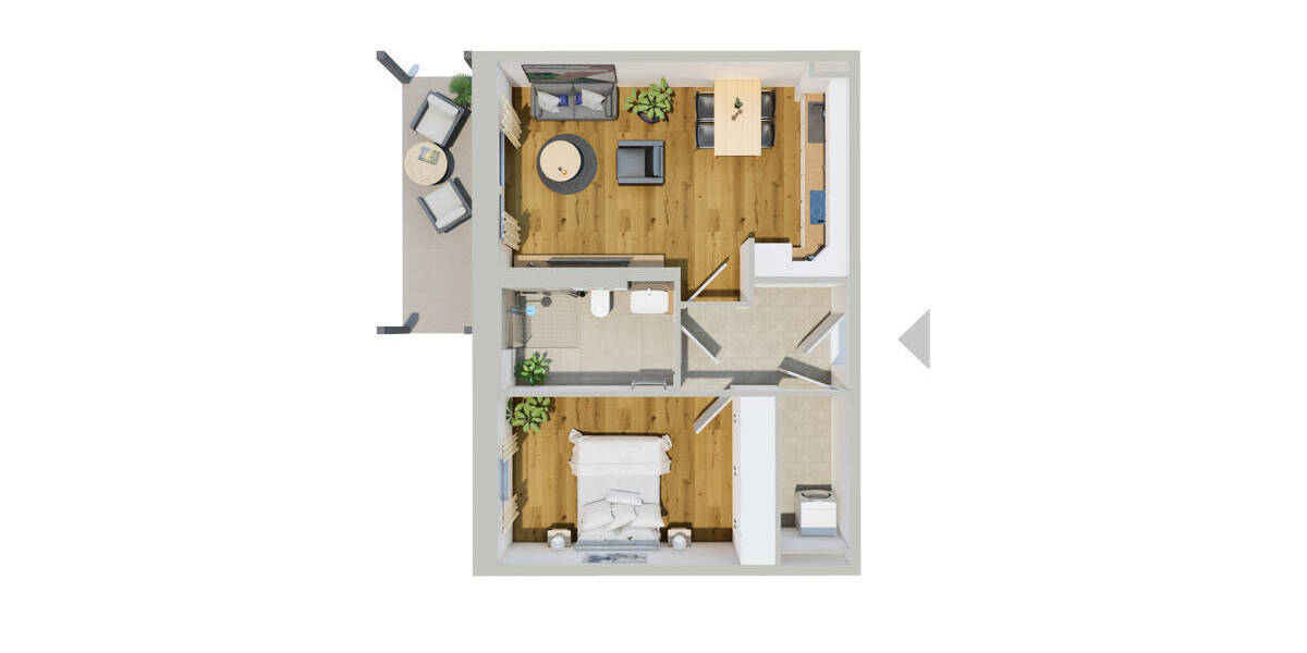 Etagenwohnung Abensberg - 2 Zimmer, 61 m&sup2;, 885&euro; | Angebot:25800119