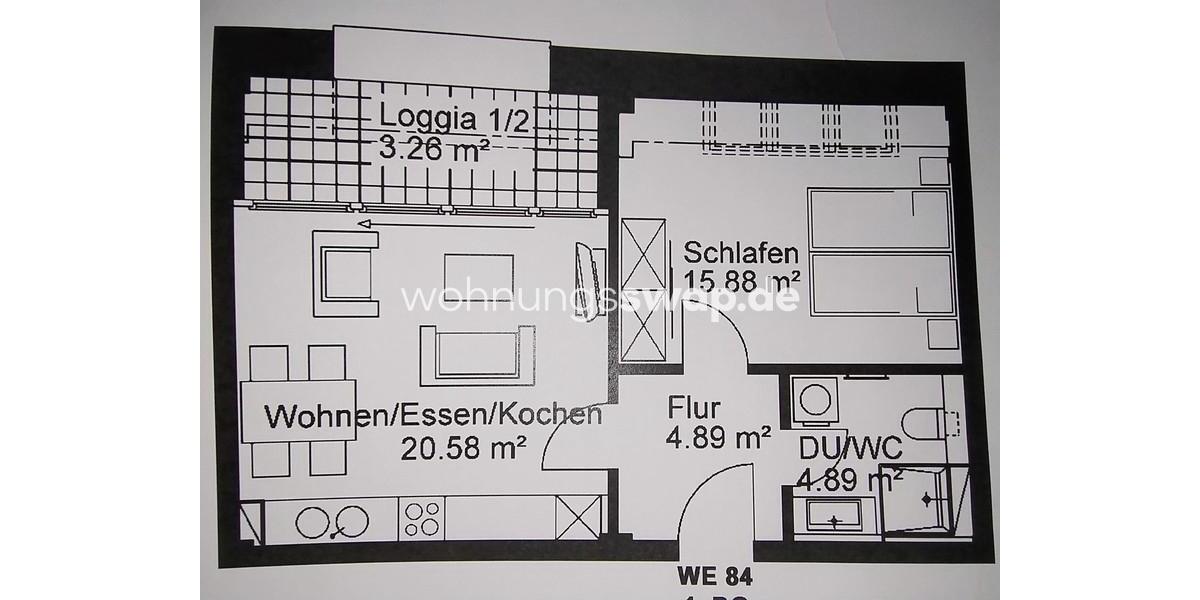 Etagenwohnung Drensteinfurt - 2 Zimmer, 46 m&sup2;, 380&euro; | Angebot:25857622